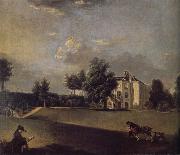 A view of the grounds of  Hampton House Johann Zoffany